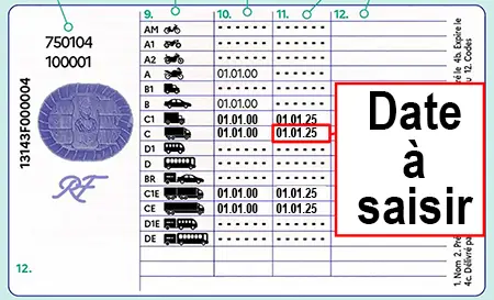 Permis format CB